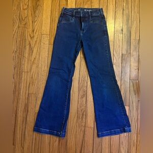 GAP Flare High-Rise Jeans Girls Sz 12 Adjustable Waist Buttons Great Condition!